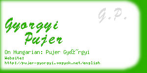 gyorgyi pujer business card